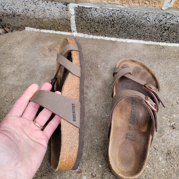 Birkenstock Mayari Mocha Brown Birko-Flor Cork Sandals 37 L6/M4 - Picture 15 of 16